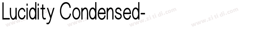 Lucidity Condensed字体转换